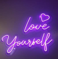 Letrero LED de Neón Personalizable para Interiores y Exteriores, Letras Acrílicas, Decoración para Bares, Bodas y Hogares, Fuente de Alimentación CC, Control Remoto, IP65