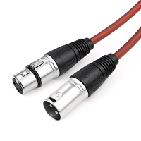 Câble de microphone XLR 6 pieds, lot de 2, mâle-femelle, 3 broches, gaine en PVC, cordons de raccordement DMX pour microphone