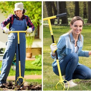 Aérateur de sol manuel pour jardin, outil de perforation pour gazon, aérateur de pelouse, pelle à trous pour ameublir le sol, entretien de jardin et aménagement paysager - Product Image 4