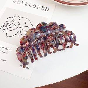 Pince à cheveux unisexe en acétate haut de gamme <span class=keywords><strong>Yane</strong></span>, design géométrique, élégante et polyvalente, pince à cheveux en forme de griffe de requin pour un usage quotidien - Product Image 5