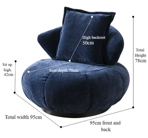 Nouveau design créatif Canapé rotatif confortable pour paresseux Canapé de loisir pour le salon Canapé simple citrouille pour le salon - Product Image 6