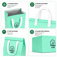 Sacs isothermes Eco Choice Cooler, durables, non tissés, imperméables, 15L, fermeture à bande, sac isotherme pour boulangerie, plats à emporter, restauration