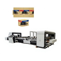 Nouvelle machine plieuse-colleuse entièrement automatique pour la fabrication de boîtes en carton ondulé, machine plieuse-colleuse automatique