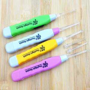 <b>Flashlight</b> Earpick Illuminated Ear Spoon Plastic Ear Cleaning Tool For Home Use With <b>Led</b> Light 6Pcs - Product Image 4