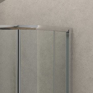 Kamalu K400 moderna mampara de ducha baja de 80x80cm de vidrio templado semicircular con 170cm de altura para hoteles y baños - Product Image 5