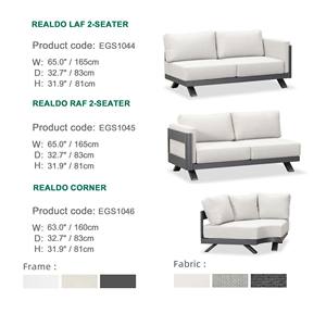 أريكة خارجية مقطعية بالكامل على شكل حرف L للفناء والحديقة السريعة - Product Image 3