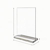 Cadre photo en acrylique vertical en forme de L double face dans un bureau ou une table Porte-panneau en acrylique A4 A5 A6