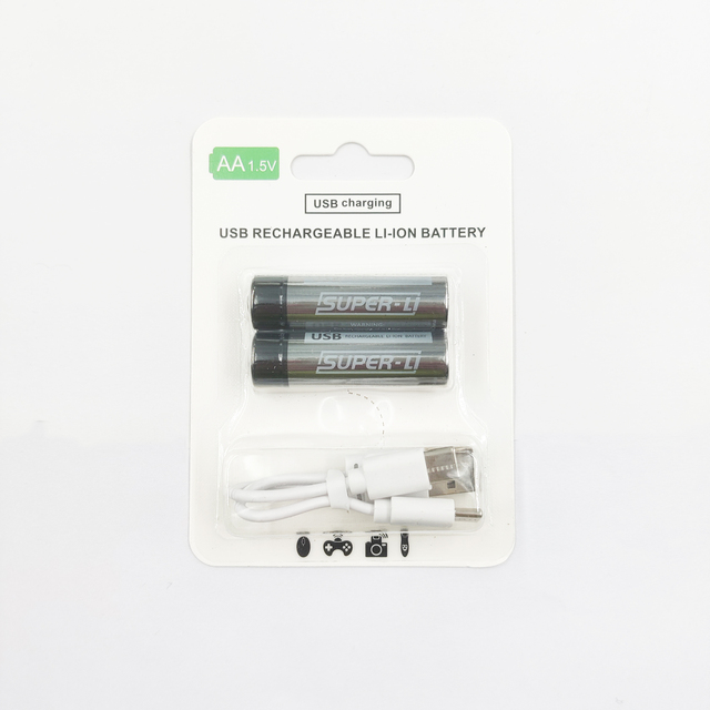 1.5v AA Rechargeable Li-Ion Batteries Cell Lithium Ion Battery Good Quality Double a Type C Usb