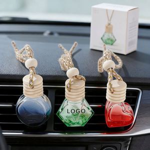 Bouteilles diffuseurs d'arômes en verre, vente en gros, couleur dégradée, pendentifs de voiture, flacons de parfum vides, faible MOQ, directement de l'usine - Product Image 3