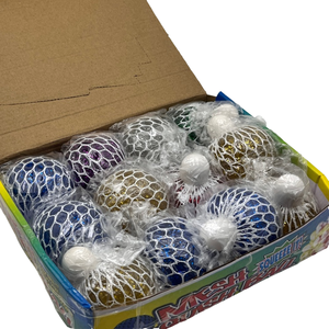 Juguetes Blandos, 12 Piezas, Pelotas de <span class=keywords><strong>Malla</strong></span> Multicolores, Flexibles, Antiestrés, Juguetes Sensoriales Unisex para Aliviar el Estrés - Product Image 6