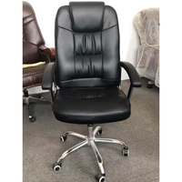 Chaise de bureau pivotante ergonomique de luxe en cuir à dossier haut, chaise de direction moderne, personnalisation OEM ODM, vente en gros