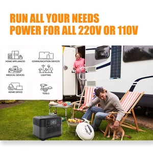 1200W Portable Power <b>Station</b> Fast Charging Solar Car Compatible Flashlight Included 110V/220V Output for <b>Tools</b> Outdoor Use - Product Image 3