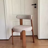 Chaises de salle à manger en bois massif de style minimaliste moderne JP, dossier incurvé en cuir PU, meubles de salle à manger de luxe pour hôtel et restaurant