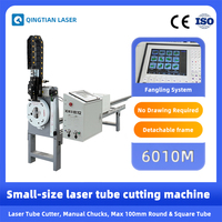 Découpeuse laser à fibre CNC automatique mini pour tubes, mandrin robuste 3 axes, table pliable 3 sections, refroidissement par eau, haute précision