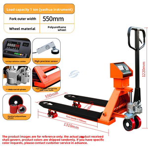 550Mm Manual Hydraulic Pump <b>Pallet</b> Truck With Weighing 2000Kg / Electronic Manual Forklift With Weighing - Product Image 6