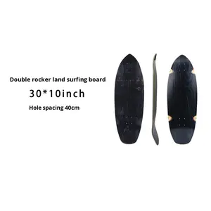 Оптовая продажа высококачественных настраиваемых 30*10 дюймов окрашенных кленовых земель доска для серфинга скейтборд палуба уличная щеткой Спорт - Product Image 4