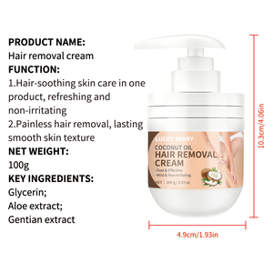 Crème dépilatoire à effet rapide pour femmes, crème dépilatoire avec formule sensible pour les zones intimes et du corps - Product Image 3