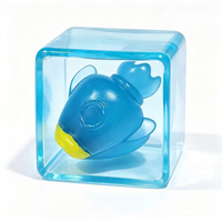 Vente en gros de jouets anti-stress en TPR qui brillent dans le noir, en forme de cube de glace monstre, avec logo personnalisé pour enfants et adultes