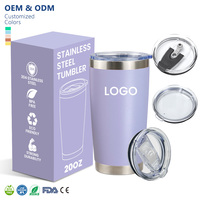 Mug isotherme en acier inoxydable 18/8 à double paroi de 20 oz, personnalisable avec logo, pour bière et café, vente en gros