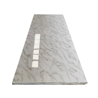 Le haut PVC de marbre brillant intérieur couvre des panneaux de mur d'ardoise de carbone pour la décoration intérieure