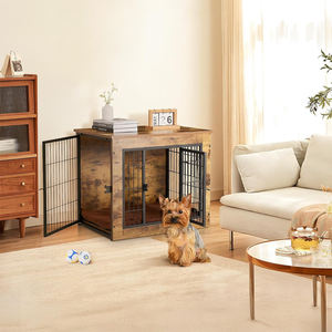 Fellie Modern köpek sandık ev mobilya tarzı lüks köpek evi ahşap köpek kafesleri Metal Kennels - Product Image 2