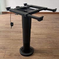 Pièces et accessoires pour camping-cars, pied de table pneumatique, pied de table relevable et rotatif pour camping-car, déplacement à quatre directions, plateau de table manuel