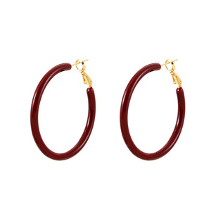 Pendientes de <span class=keywords><strong>Aro</strong></span> Rojos Novedad 2026, de Lujo Exclusivo, Pequeños y Circulares, Tipo Ear Cuff, Joyería de Moda para Mujer - Product Image 5