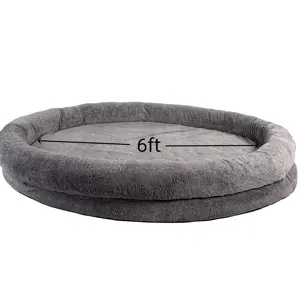 Human Giant Dog Bed For Humans Waterproof Pet Sofa Washable Cover Velvet Memory Foam Large Dog Beds