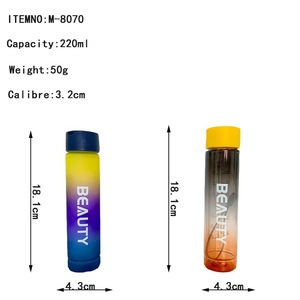 Mini Pocket Cup 220ml Plastic Drinkware With Carrying Strap For Student Travel Use Colorful Frosted Gradient Design - Product Image 5