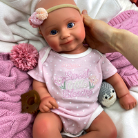 Adorable poupée Reborn en silicone pur de 50 cm, peau naturelle, cheveux peints à la main, peau 3D pour collectionneurs de diverses provenances et amateurs d'art culturel