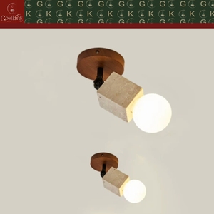 Applique murale GOLDKING pour chambre et entrée, en travertin beige et noyer, à angle réglable, OEM ODM, directement de l'usine - Product Image 2