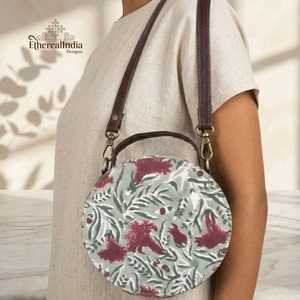 Boho Floral Crossbody <b>Backpack</b> Handmade Cotton Mini <b>Backpack</b> <b>Purse</b> Convertible Travel Bag Wholesale India - Product Image 4