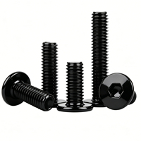 Vis à tête fraisée hexagonale en acier inoxydable 304, plaquées zinc noir, vente en gros