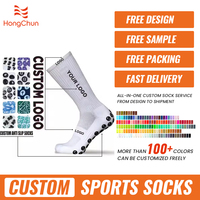 Chaussettes de sport en coton de haute qualité unisexes, chaussettes de basket-ball antidérapantes, avec logo personnalisé, vente en gros, OEM disponible