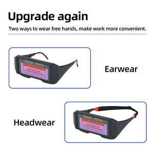 Solar Auto-Dimming Welding Goggles With <b>Adjustable</b> Lamp Shade,2 Sensor Welder <b>Glasses</b> for TIG MIG MMA True Color Dimmer <b>Glasses</b> - Product Image 2