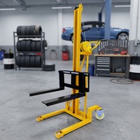 Chariot élévateur électrique portable compact, chariot utilitaire léger à levage hydraulique manuel, chariot de manutention pour plateforme de chargement-déchargement
