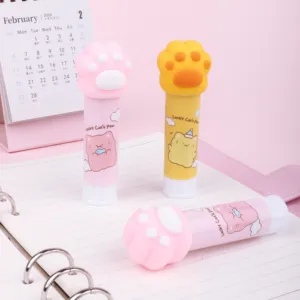 2Pcs Cute Cartoon Solid Plastic High Viscosity Glue Stick For Children  Office Stationery Supplies