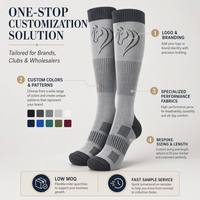 Chaussettes d'équitation pour jeunes avec logo personnalisé, respirantes, à compression, hauteur genou, chaussettes de sport athlétiques pour hommes et femmes