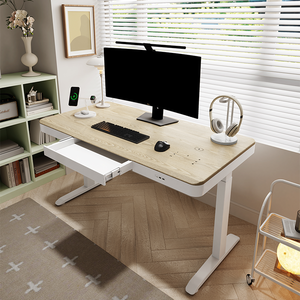 Hot bán đồ nội thất văn phòng máy trạm có thể điều chỉnh chiều cao ngồi đứng Bàn máy tính điện thông minh gỗ màn hình cảm ứng nâng bảng - Product Image 5