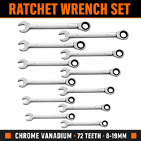 Jeu de clés à cliquet 6-32 mm en acier au chrome-vanadium, 72 dents, clé à cliquet, outil de réparation automobile, OEM personnalisable
