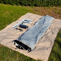 Grand abri familial portable imperméable avec auvent, installation facile, cabane pour les voyages et les pique-niques, tente de camping gonflable pour 2-3 personnes
