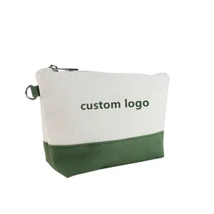 Wholesale Promotional Custom Printed Cotton Canvas Eco Hemp Makeup Cosmetic Bags Small Coin Zip Pouch