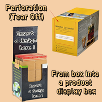 Boîte d'affichage en papier d'impression personnalisée support perforé déchirable emballage de snack-bonbons chocolat biscuits boîtes d'affichage de produits de vente au détail