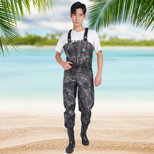 بولي كلوريد الفينيل 3 طبقات تنفس النايلون يطير الأسماك الصيد مع الأحذية للماء الصيد البدلة الخواضون الصدر - Product Image 5