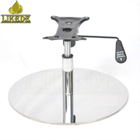Base de chaise ronde pivotante à 360 degrés réglable en hauteur en acier inoxydable