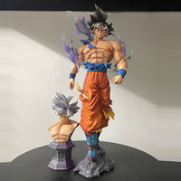 Figurine PVC Dragon Ball Z Ultra Instinct Son Goku 42CM avec deux têtes, modèle de statue, jouet, poupée, figurine, ornement, décoration d'intérieur