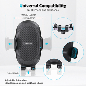 אוניברסלי נייד מחזיק גביע יניקה עבור לוח מחוונים לשמשה הקדמית לוח מקשים אחד שחור - Product Image 6