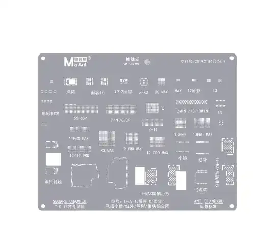 MaAnt BGA ReballingลายฉลุจอแสดงผลLCD ICป้องกันBaseband CPU Nand NFC WIFIซ่อมโทรศัพท์เครื่องมือสําหรับiPhone 6S 7 8 XS