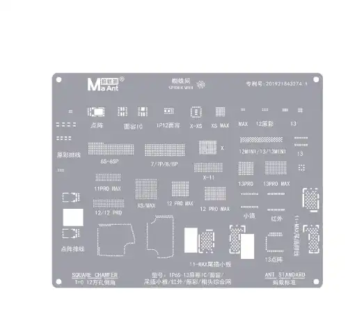 MaAnt BGA Reballing Stencils LCD Screen Display IC Protection Baseband CPU Nand NFC WIFI Phone Repair Tool for iPhone 6S 7 8 XS