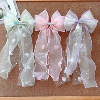 Barrettes tendance pour petites filles, style féerique, en tulle doux double couche, bord ondulé, 5 cm, pour les jeux en extérieur, style japonais et coréen, faites à la main
